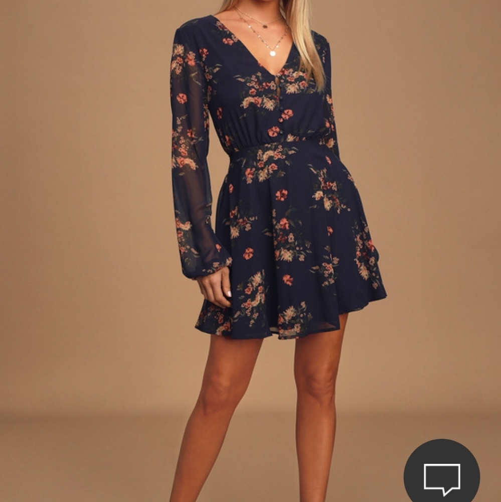 🤍 HP 🤍 Lulu's XXS floral print skater dress